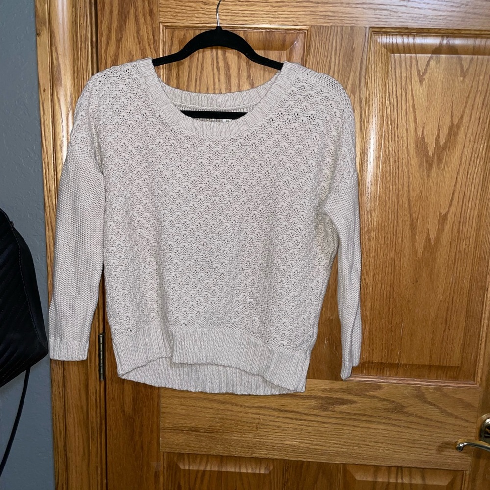 American Eagle sand colored sweater